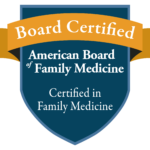 american board of family medicine certified in family medicine badge